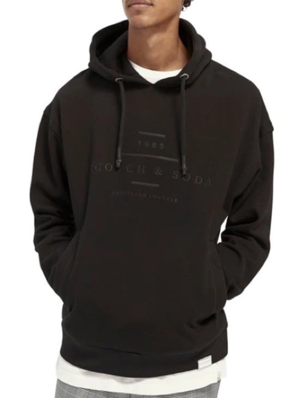 Scotch & Soda Amsterdam Couture Logo Hoodie - Black - Men’s Large